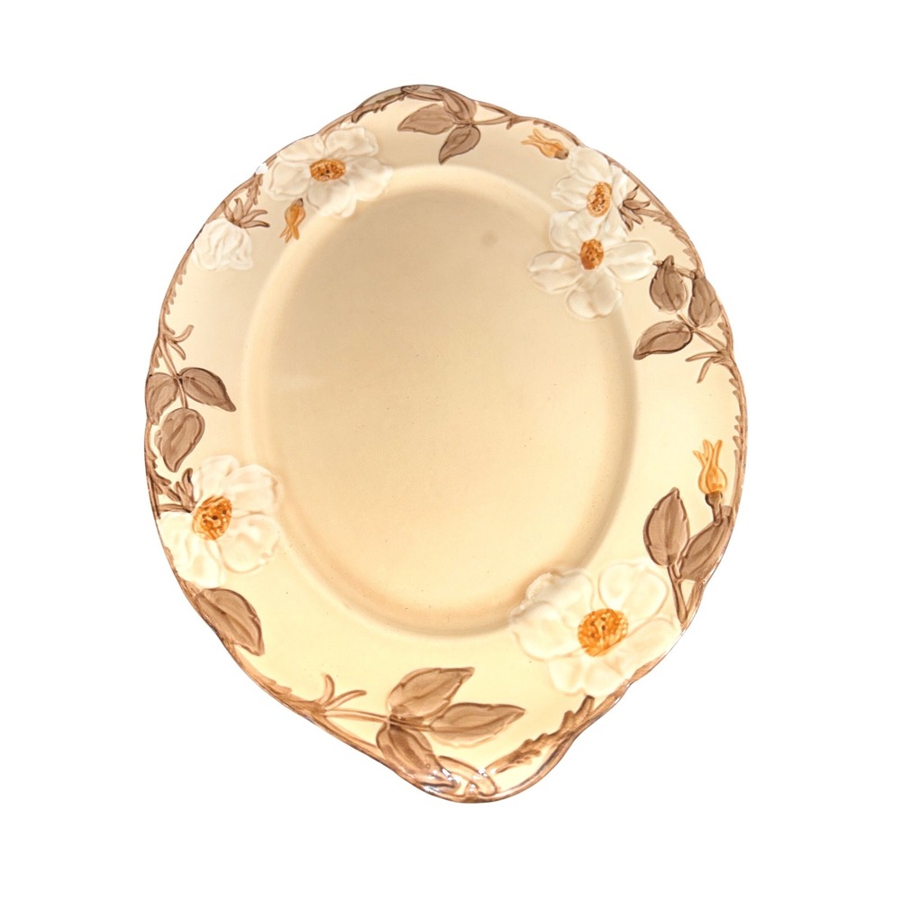 Franciscan Cafe Royal Oval Serving Platter 13.5" Vintage Made in USA Floral - Picture 2 of 7
